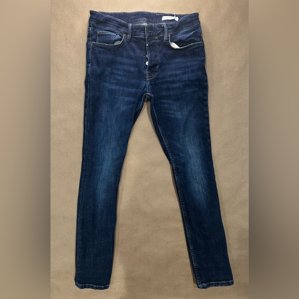 AllSaints Cigarette Slim Tapered Jeans W32 L30 Dark Wash